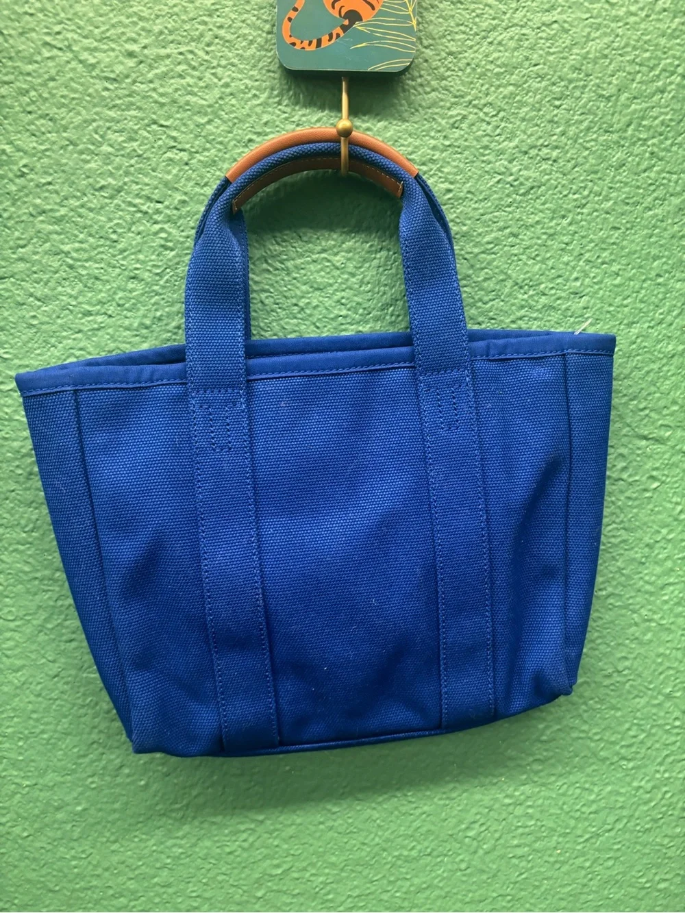 Tory Burch Royal Blue Canvas Mini Tote